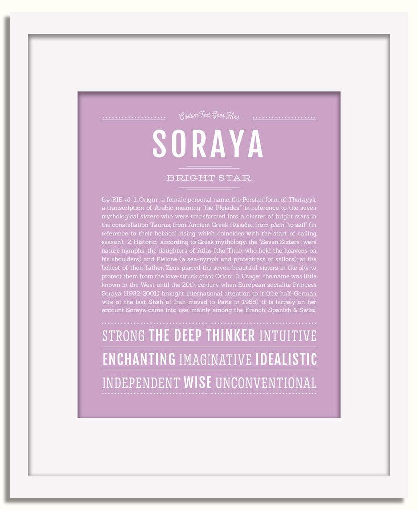 Frame Options | Lilac | White Frame, Matted