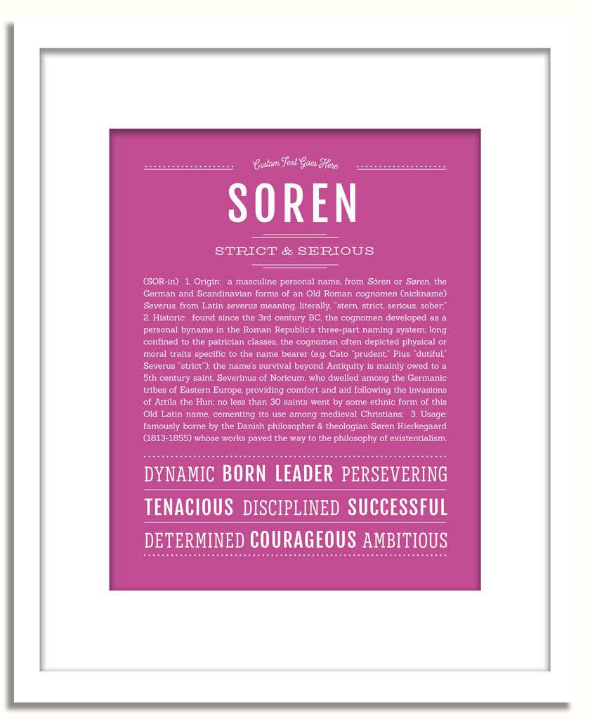 Frame Options | Dark Pink | White Frame, Matted