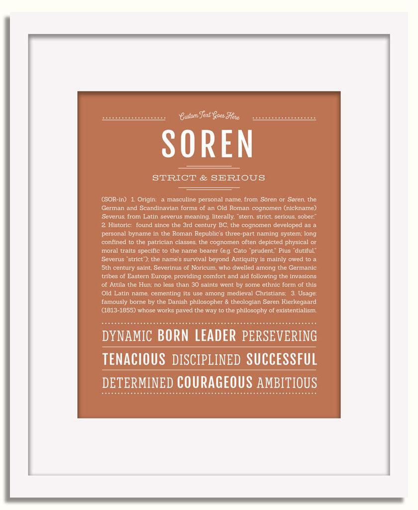 Frame Options | Terra Cotta | White Frame, Matted