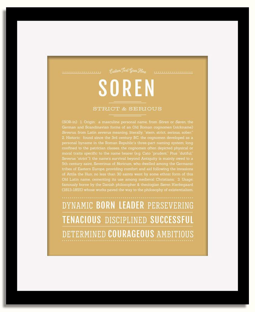 Frame Options | Matte Gold | Black Frame, Matted