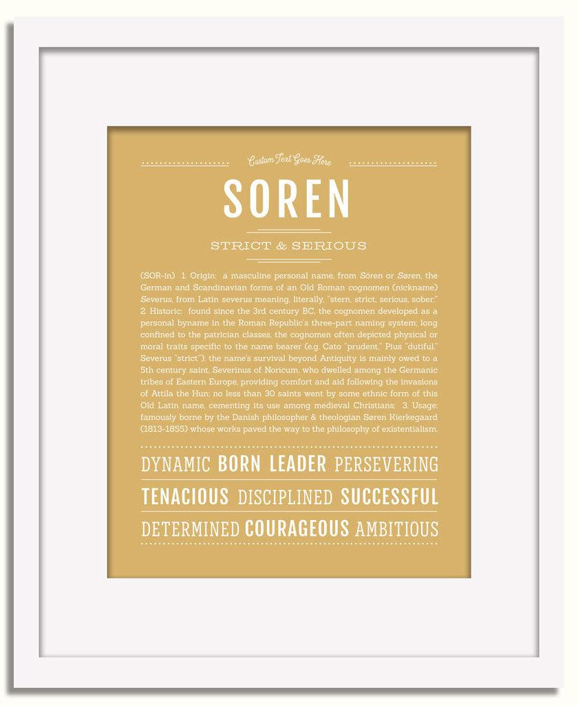 Frame Options | Matte Gold | White Frame, Matted