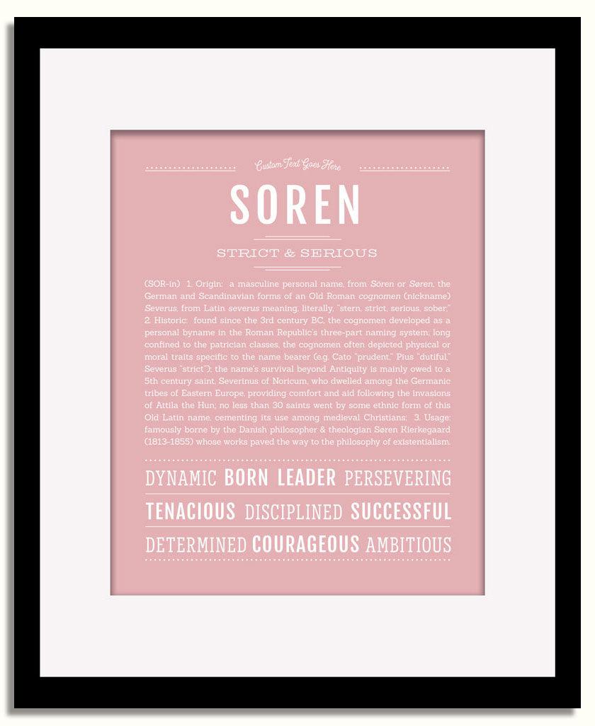 Frame Options | Dusty Rose | Black Frame, Matted