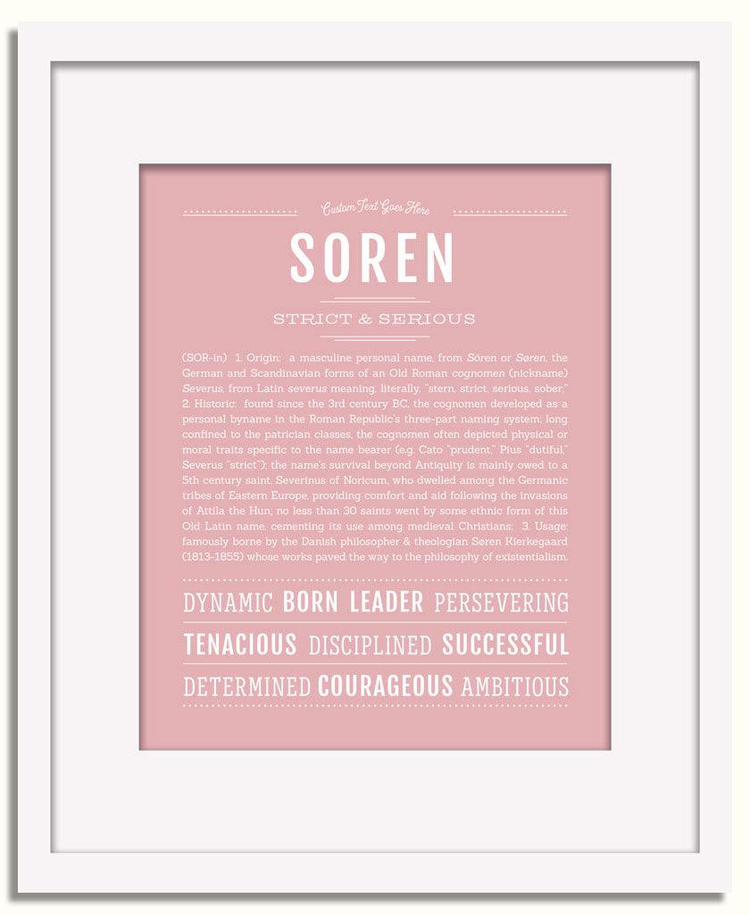 Frame Options | Dusty Rose | White Frame, Matted