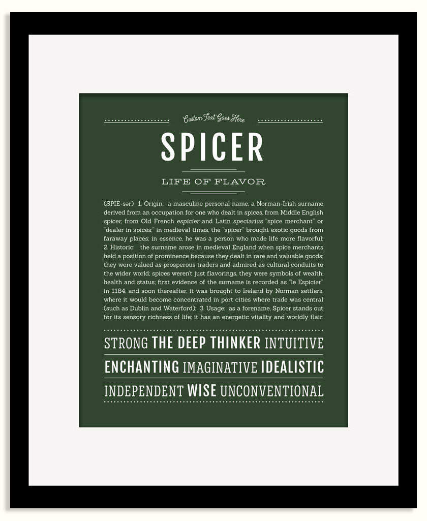 Frame Options | Deep Forest | Black Frame, Matted