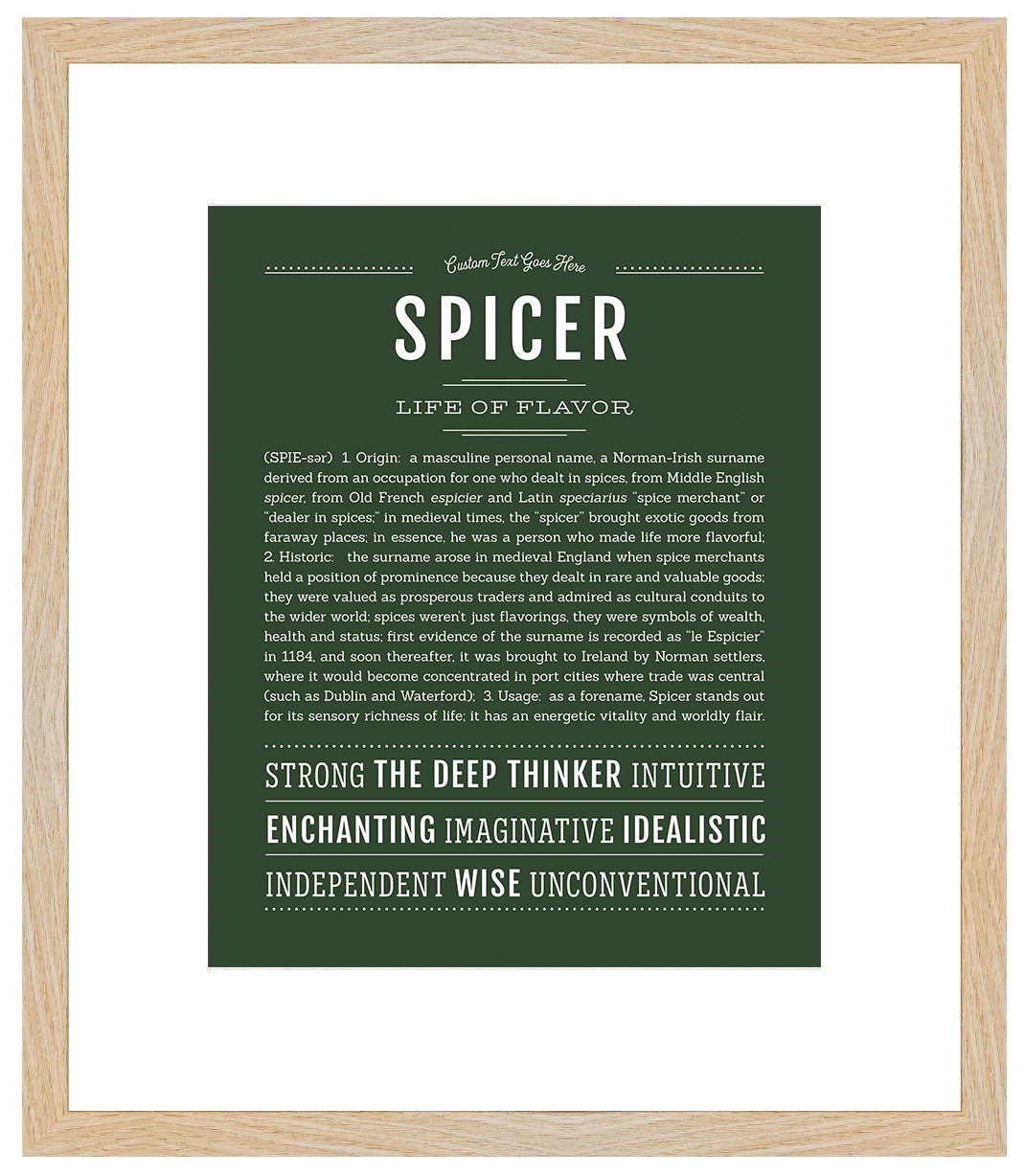 Frame Options | Deep Forest | Maple Frame, Matted