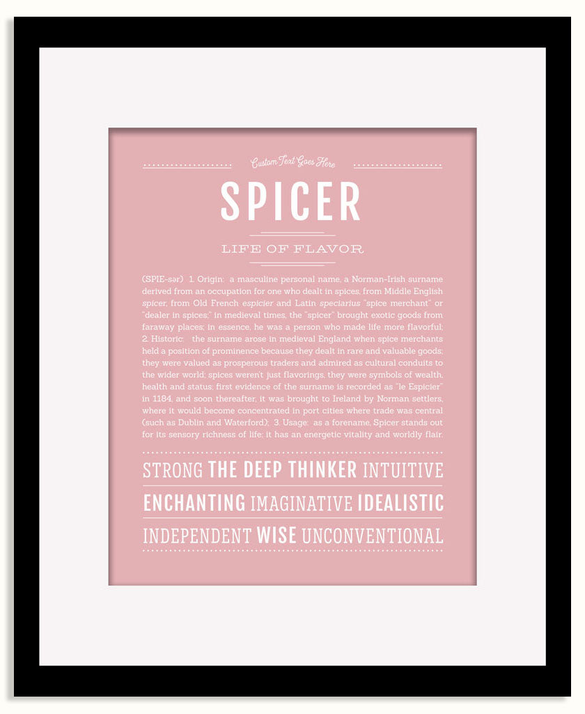 Frame Options | Dusty Rose | Black Frame, Matted