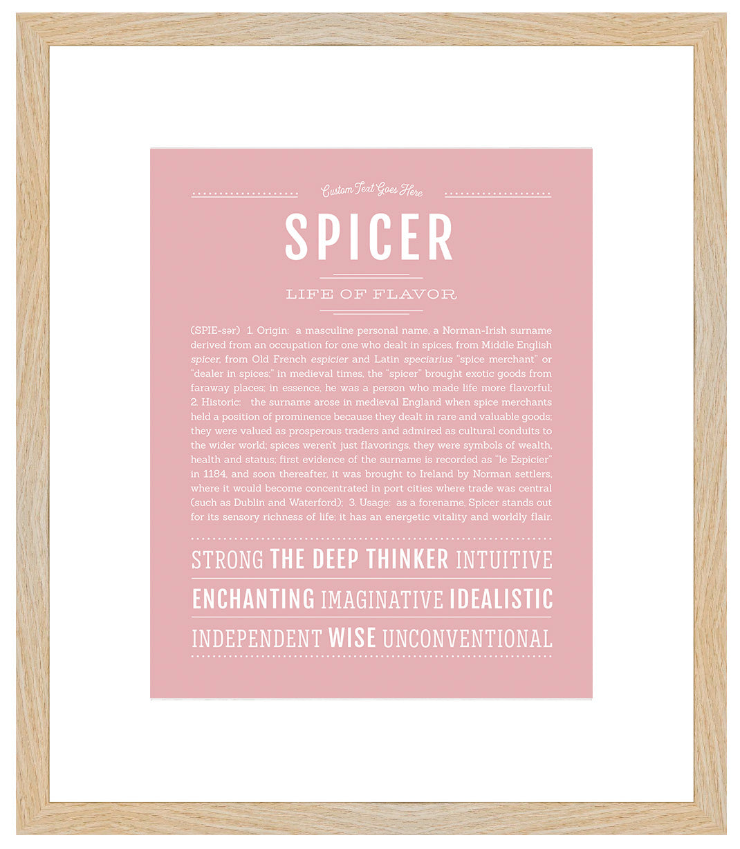 Frame Options | Dusty Rose | Maple Frame, Matted