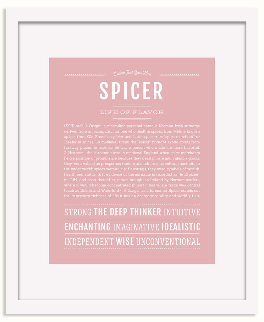 Frame Options | Dusty Rose | White Frame, Matted