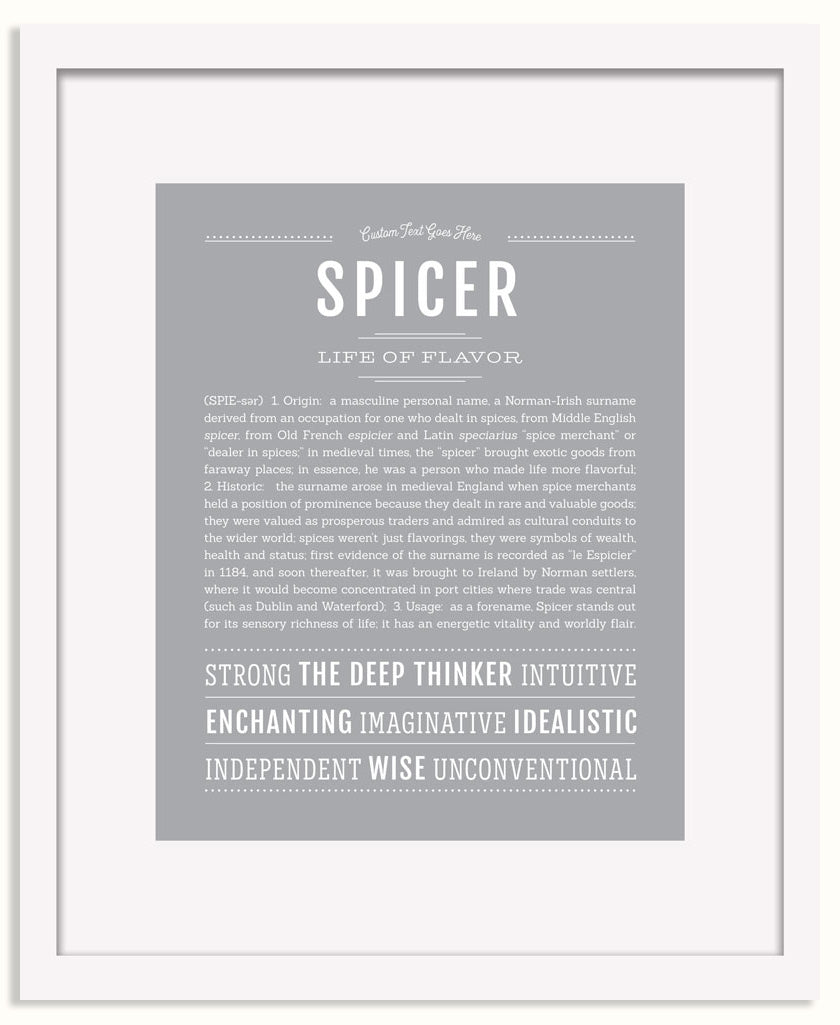 Frame Options | Light Gray | White Frame, Matted