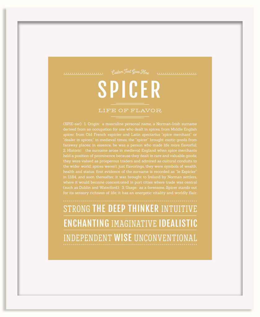 Frame Options | Matte Gold | White Frame, Matted