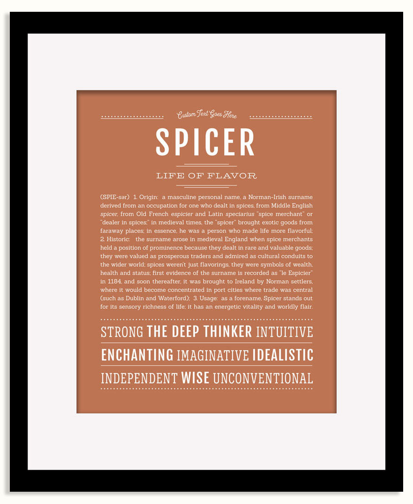 Frame Options | Terra Cotta | Black Frame, Matted