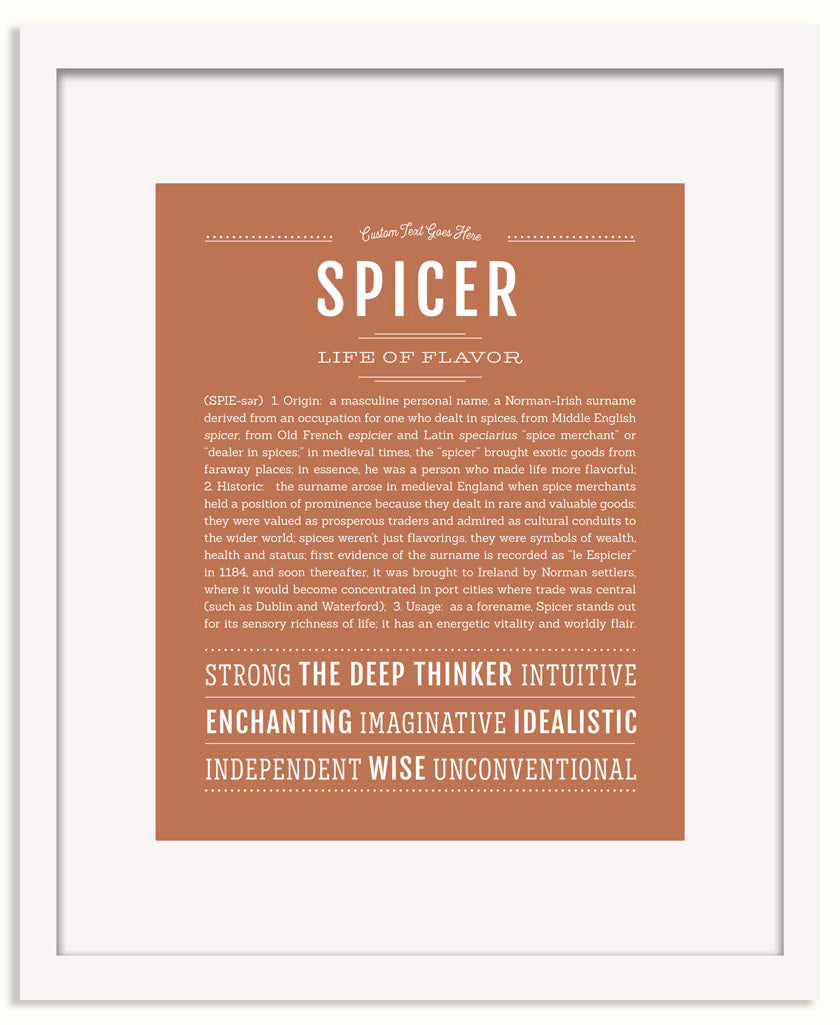 Frame Options | Terra Cotta | White Frame, Matted