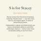 Stacey Name Stories® keepsake card
