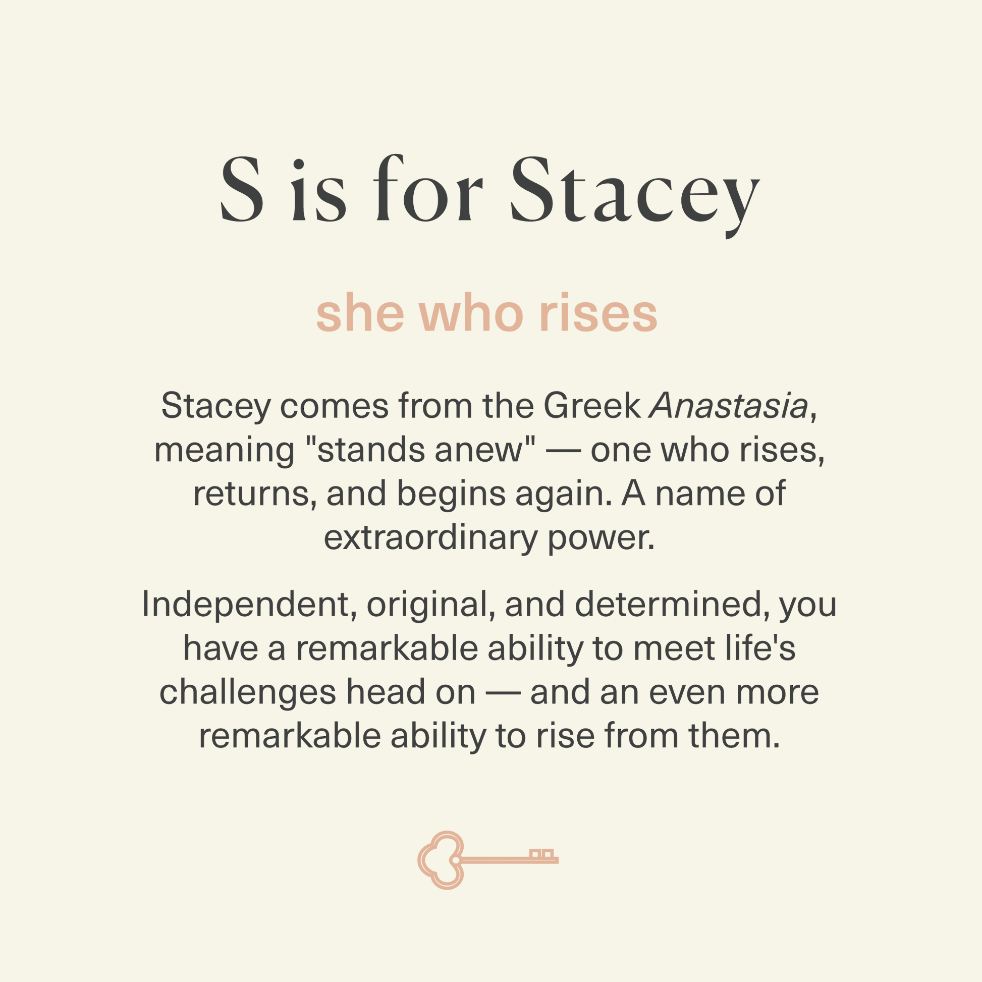 Stacey Name Stories® keepsake card