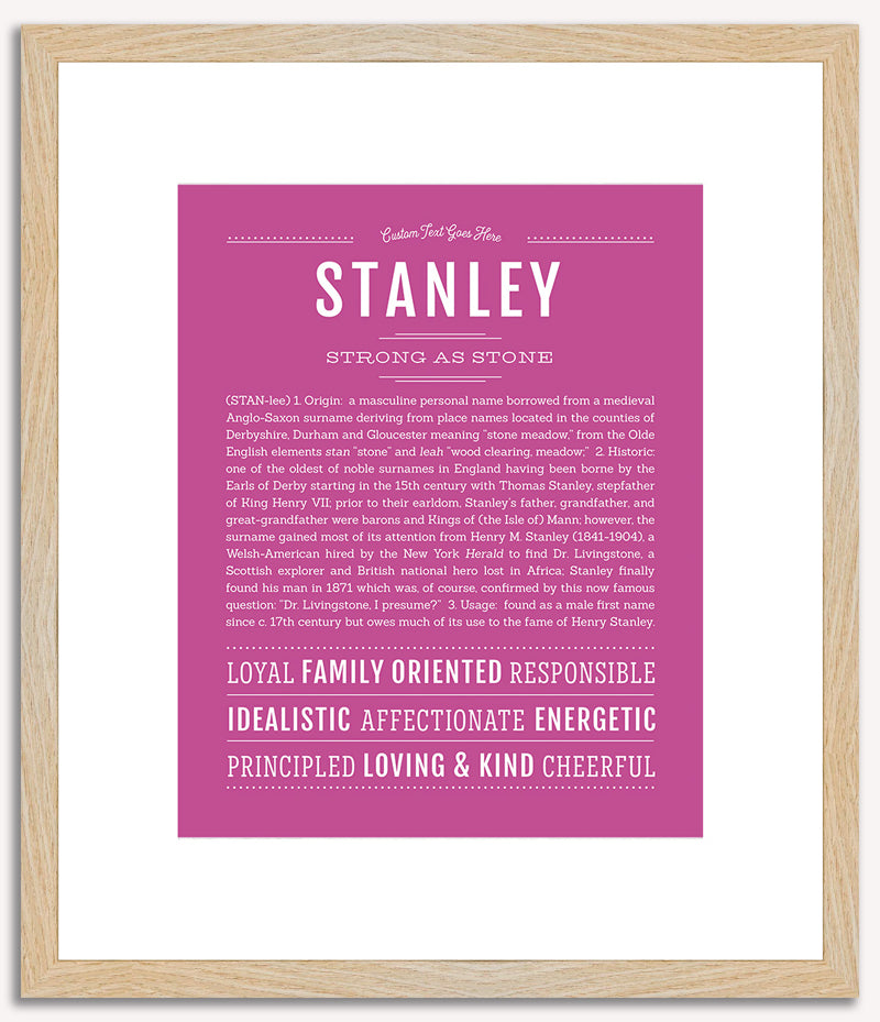 Stanley | Name Art Print