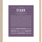 Starr | Name Art Print