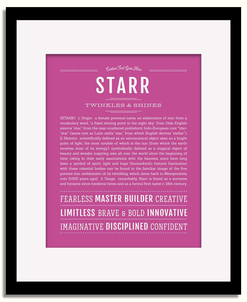 Frame Options | Dark Pink | Black Frame, Matted