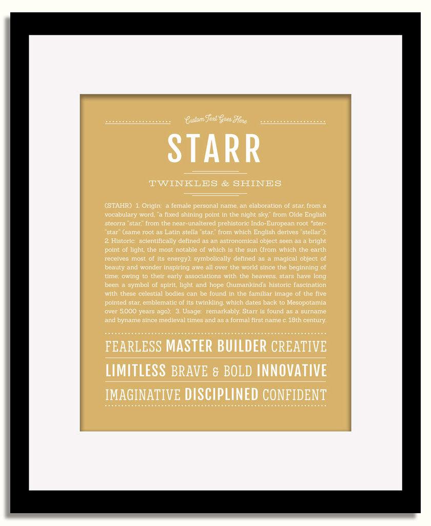 Frame Options | Matte Gold | Black Frame, Matted