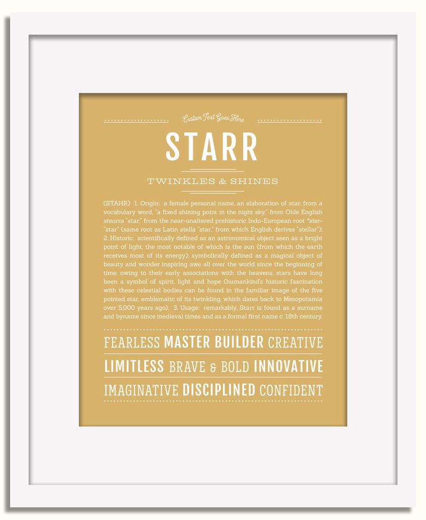 Frame Options | Matte Gold | White Frame, Matted