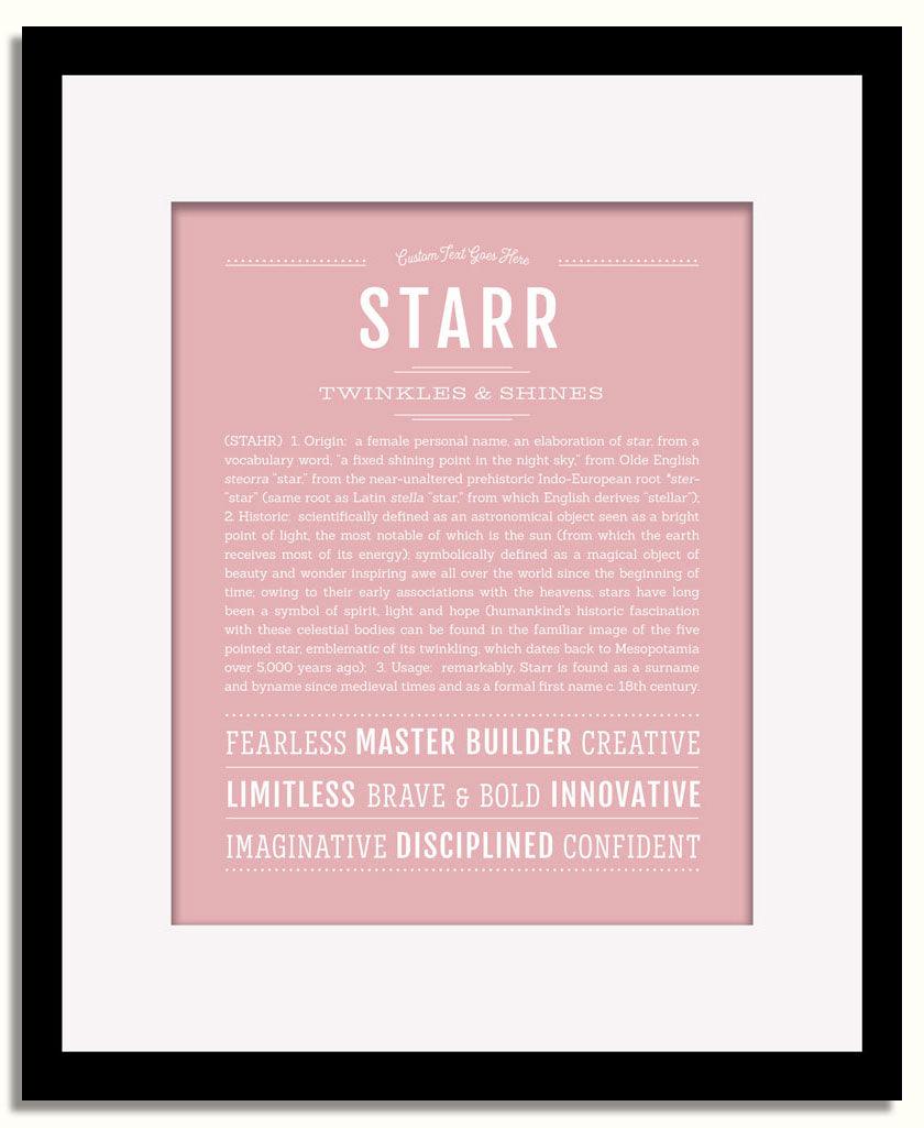 Frame Options | Dusty Rose | Black Frame, Matted