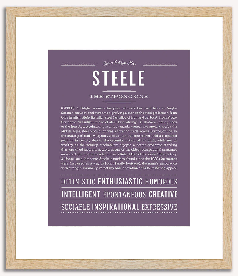 Steele | Name Art Print