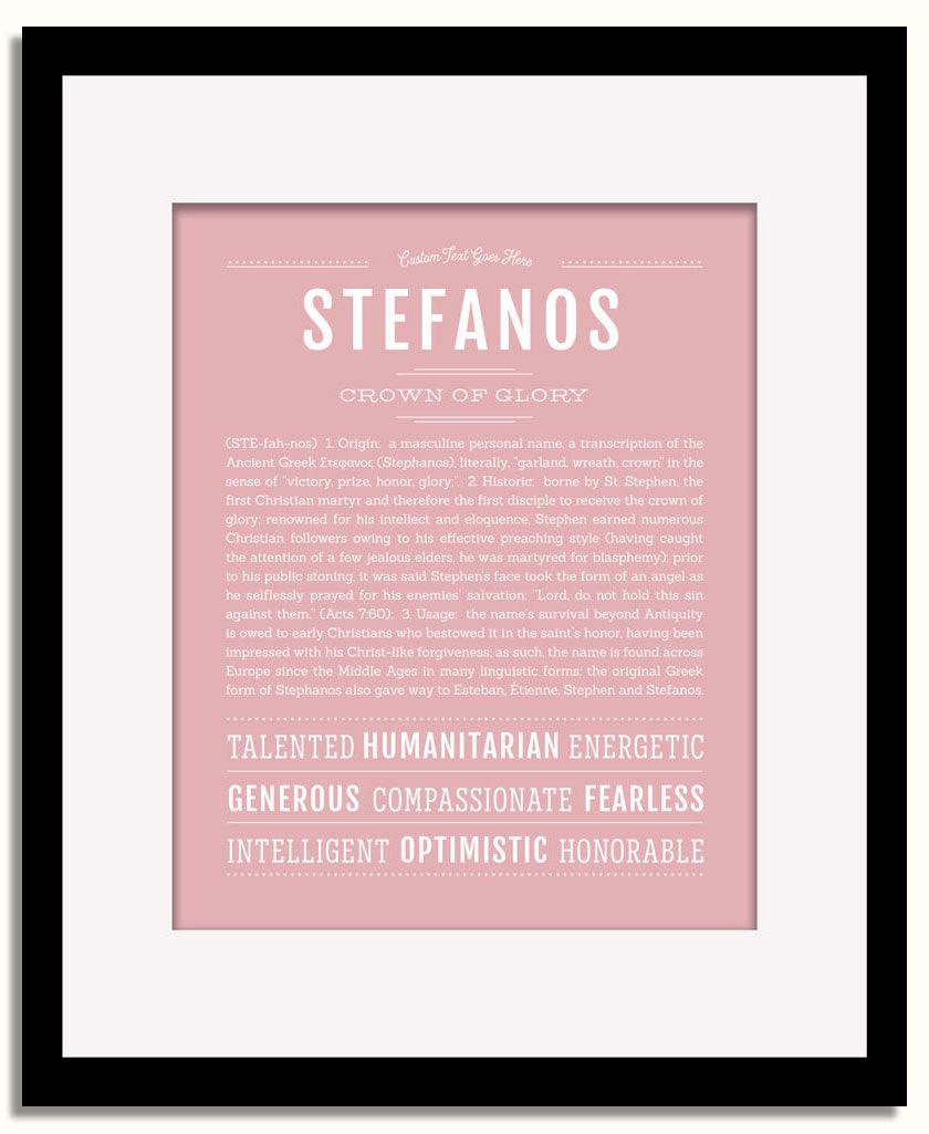 Frame Options | Dusty Rose | Black Frame, Matted