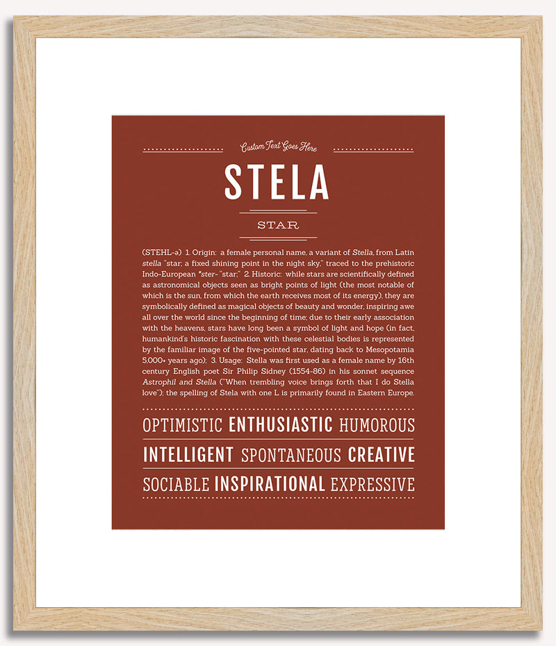 Stela | Name Art Print