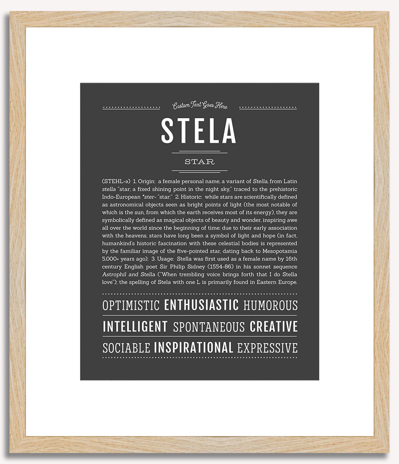 Stela | Name Art Print