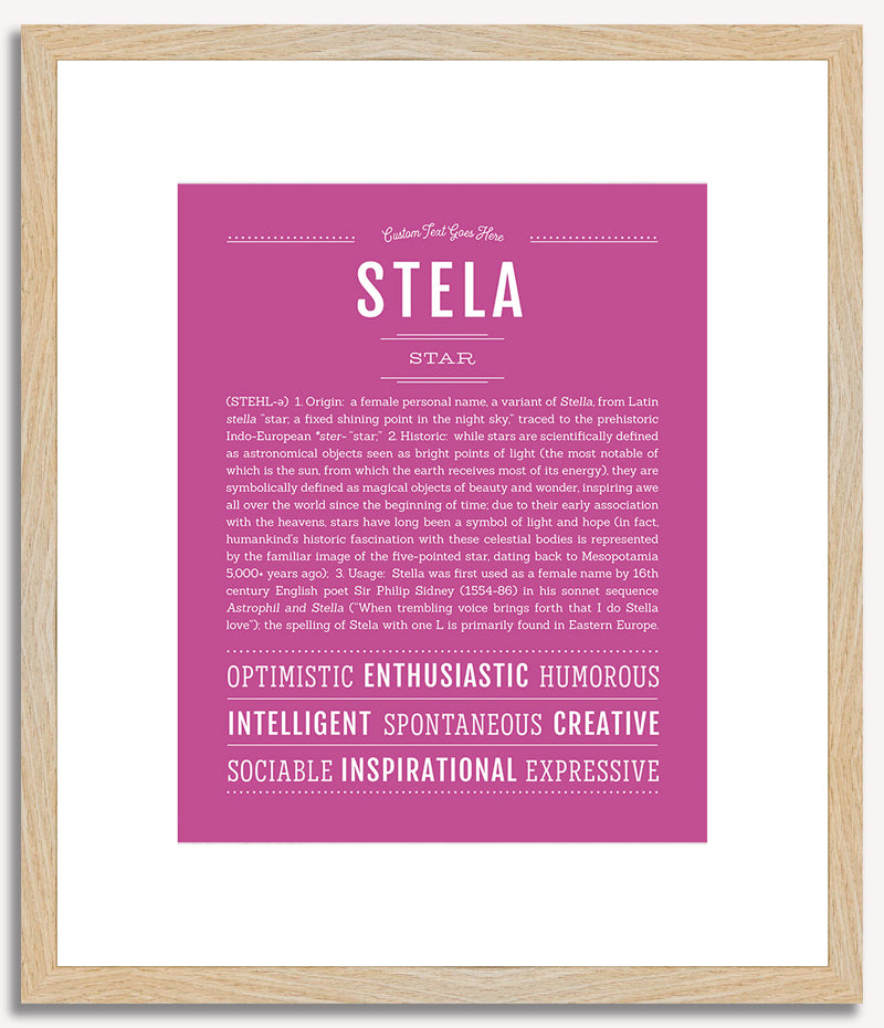 Stela | Name Art Print