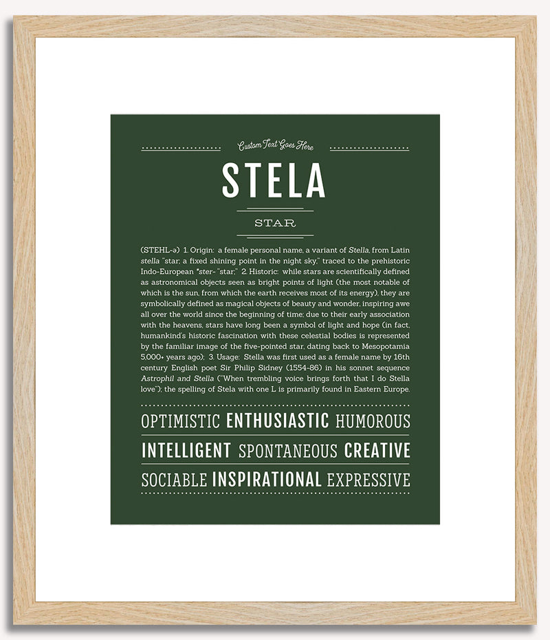 Stela | Name Art Print