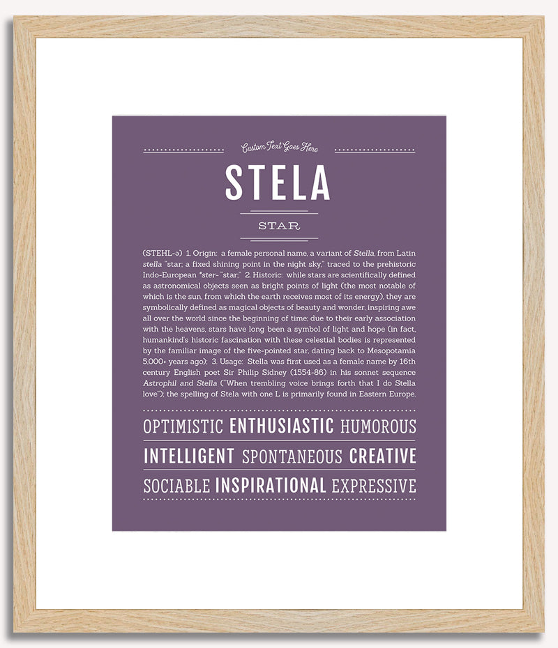 Stela | Name Art Print