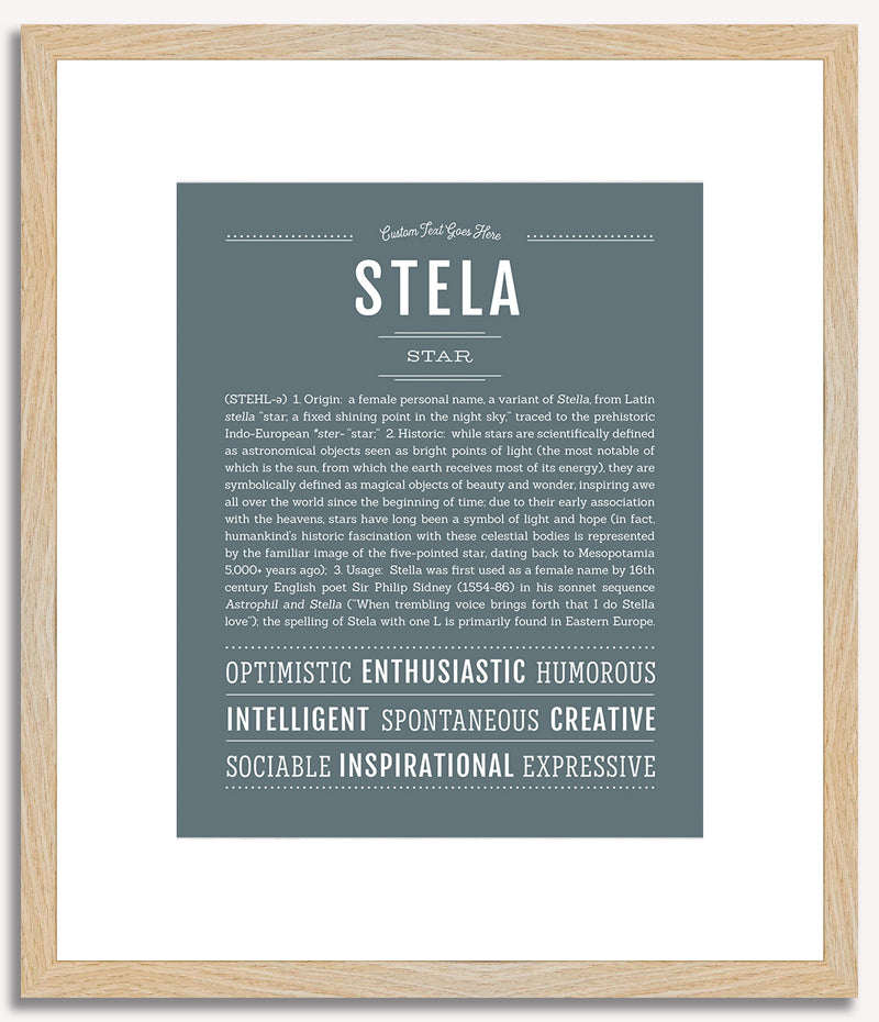 Stela | Name Art Print