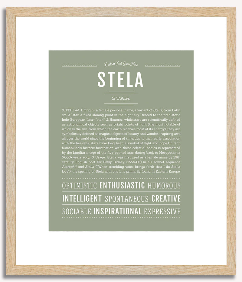 Stela | Name Art Print