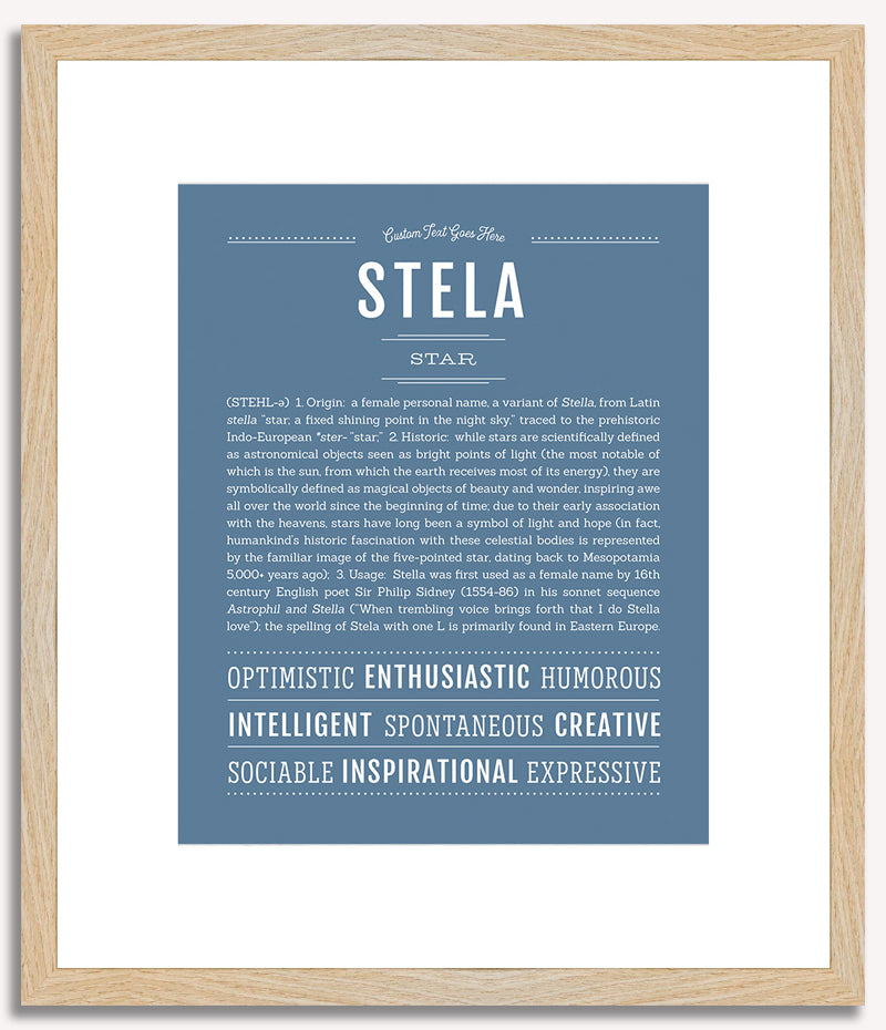 Stela | Name Art Print