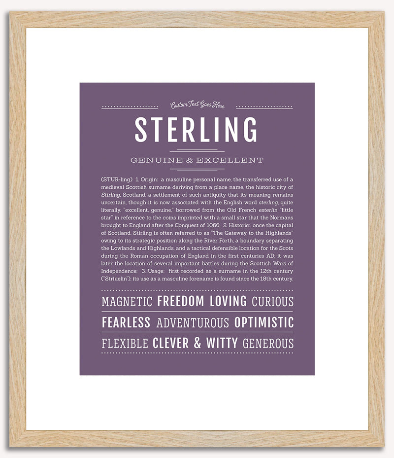 Sterling | Name Art Print