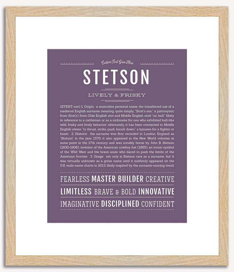 Stetson | Name Art Print