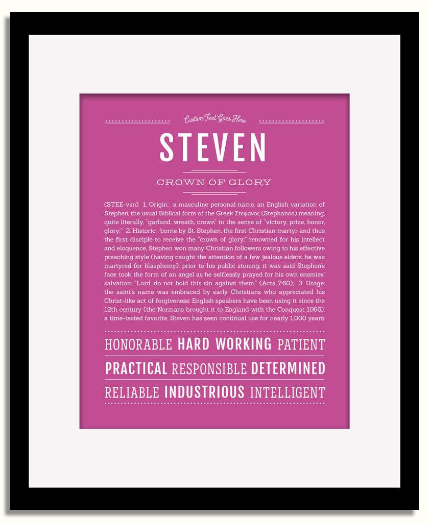 Frame Options | Dark Pink | Black Frame, Matted