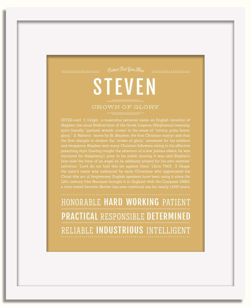 Frame Options | Matte Gold | White Frame, Matted