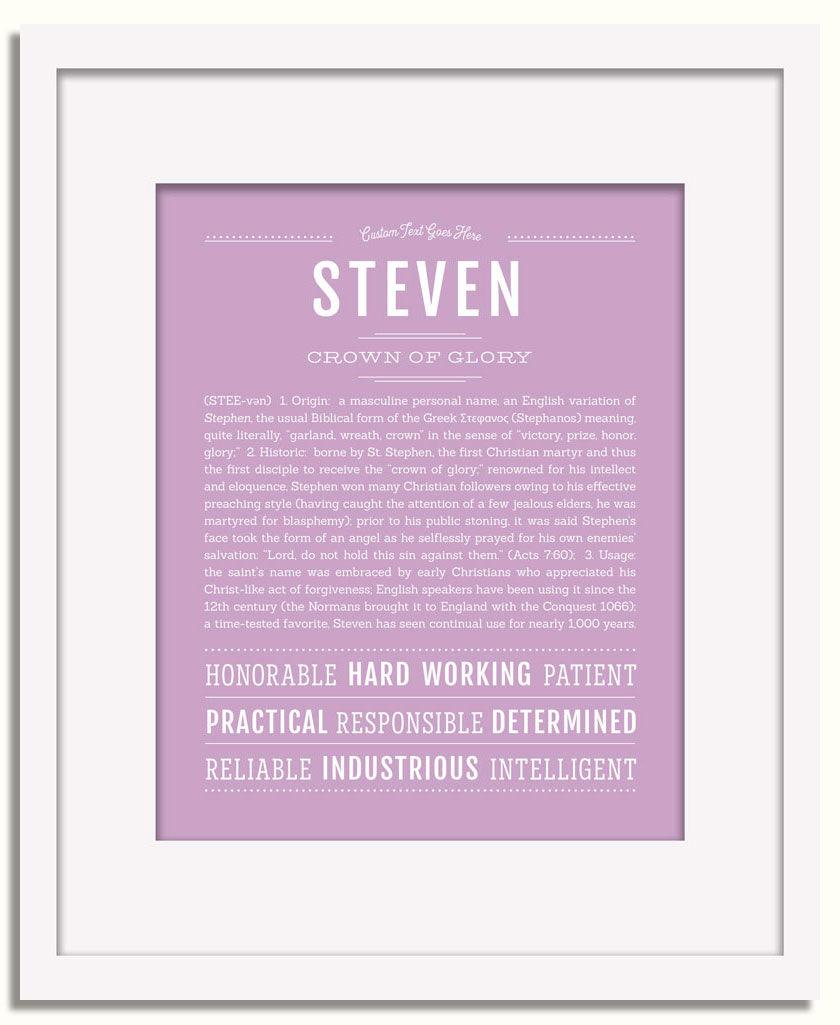 Frame Options | Lilac | White Frame, Matted