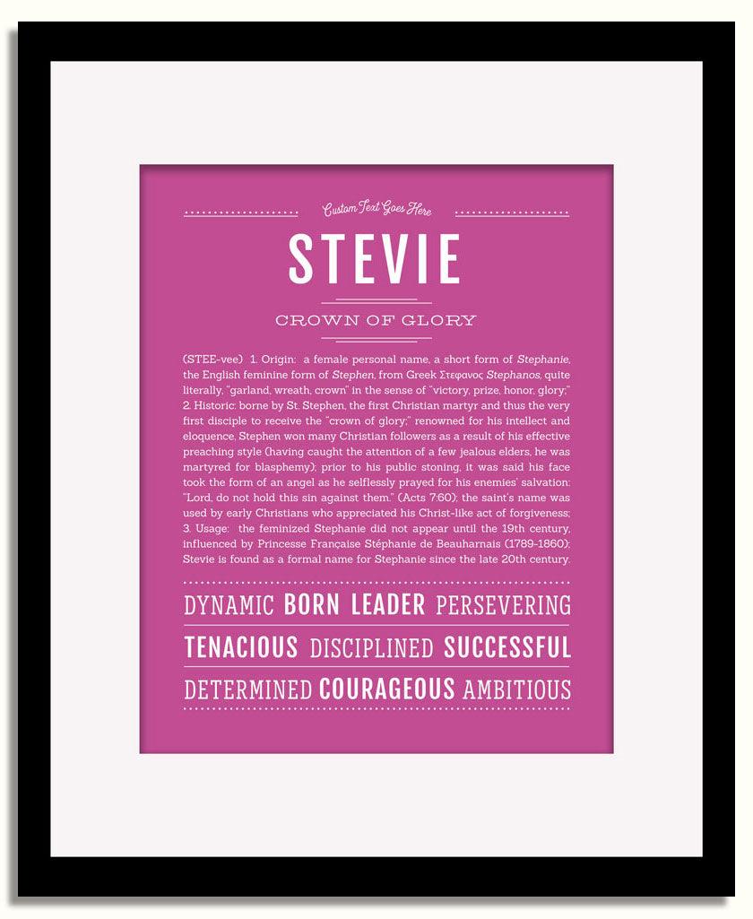 Frame Options | Dark Pink | Black Frame, Matted