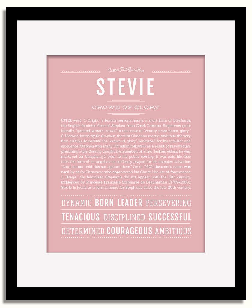 Frame Options | Dusty Rose | Black Frame, Matted