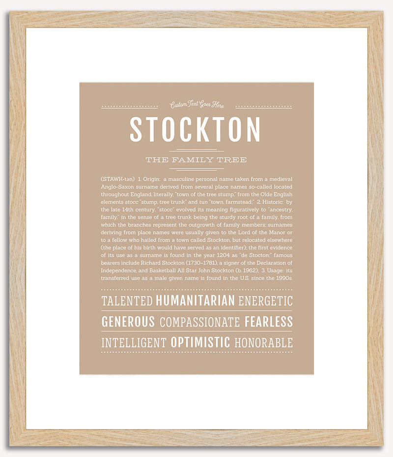 Stockton | Name Art Print