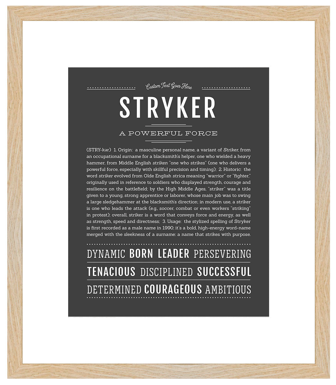 Frame Options | Charcoal Gray | Maple Frame, Matted