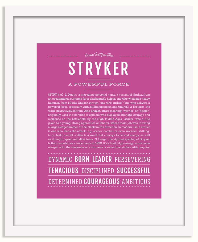 Frame Options | Dark Pink | White Frame, Matted
