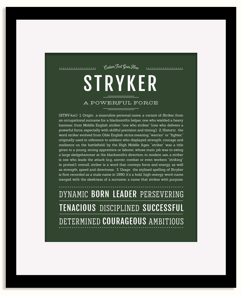 Frame Options | Deep Forest | Black Frame, Matted