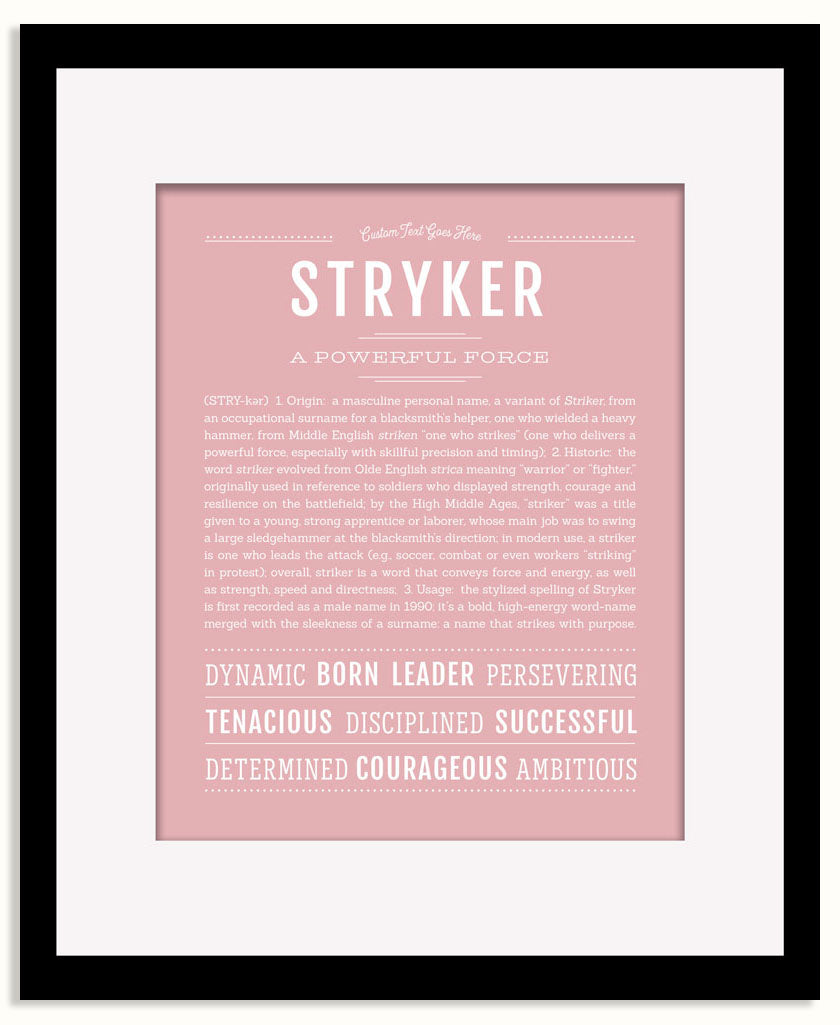 Frame Options | Dusty Rose | Black Frame, Matted