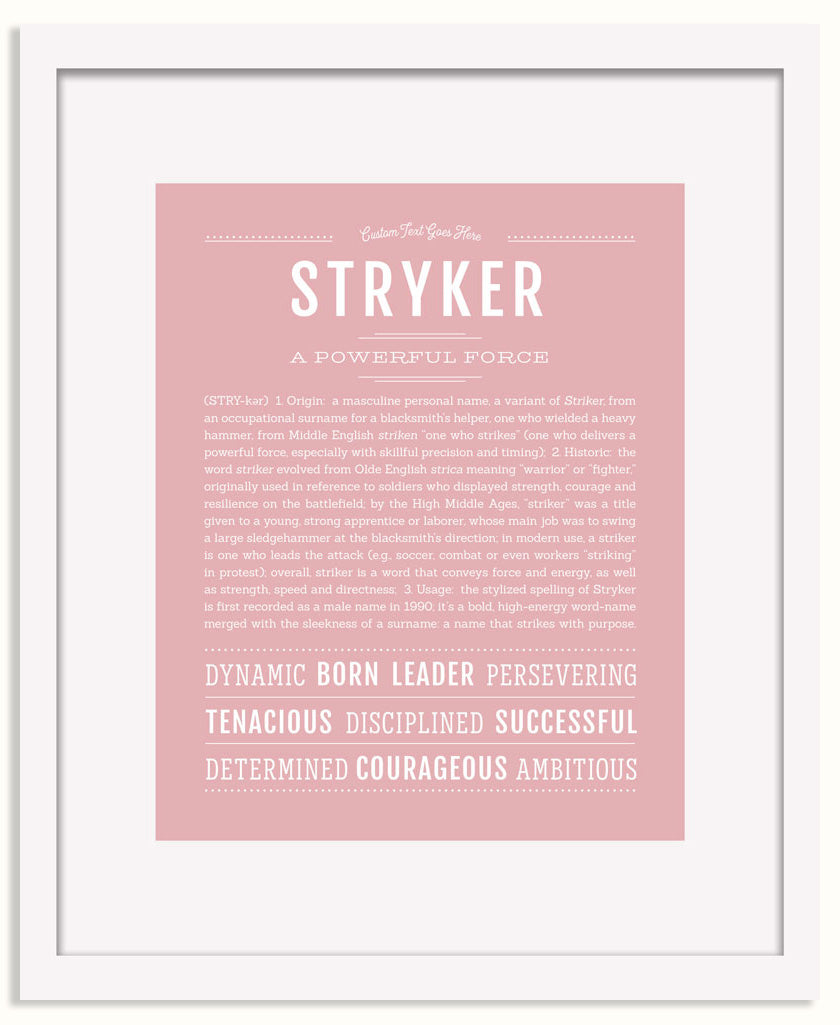 Frame Options | Dusty Rose | White Frame, Matted