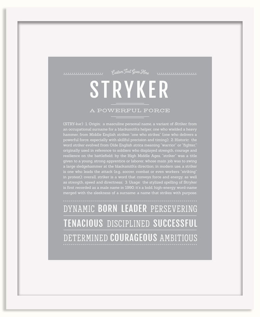 Frame Options | Light Gray | White Frame, Matted