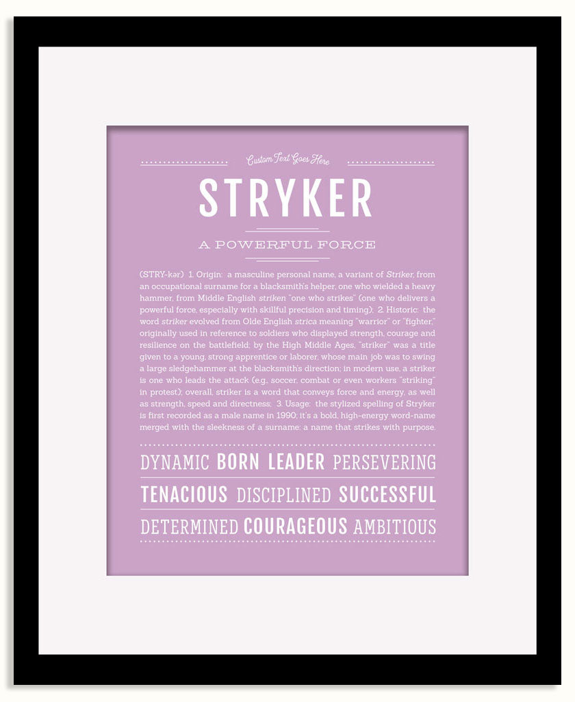 Frame Options | Lilac | Black Frame, Matted