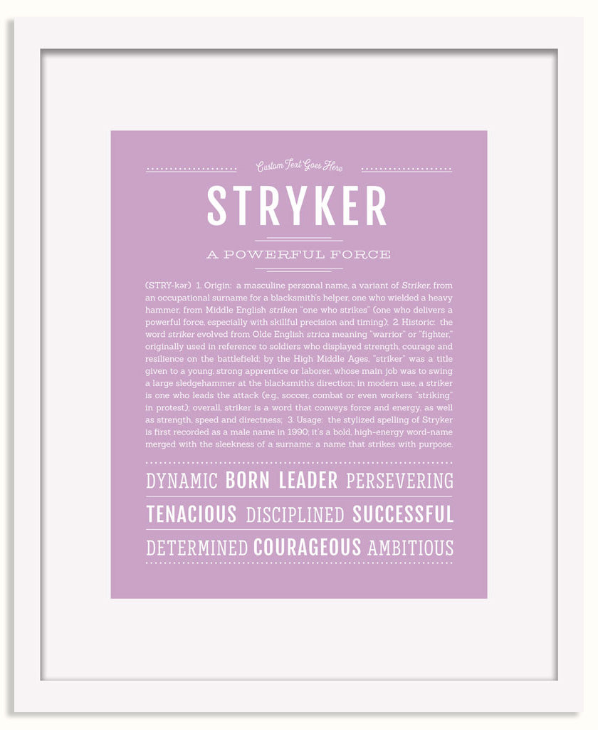 Frame Options | Lilac | White Frame, Matted